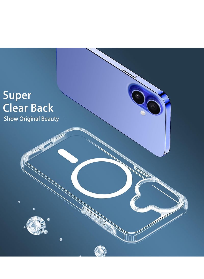 Generic - Magnetic Clear Case Designed for iPhone 16 Compatible with MagSafe Charger, Support Magnetic Car Mount Wireless Charging - Image 1