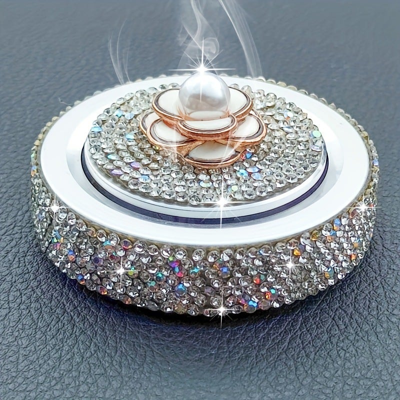 معطر جو السيارة بعطر صلب من سبائك الألومنيوم بتصميم حامل أكواب برائحة المسك الزهرية الطويلة الأمد - Image 2