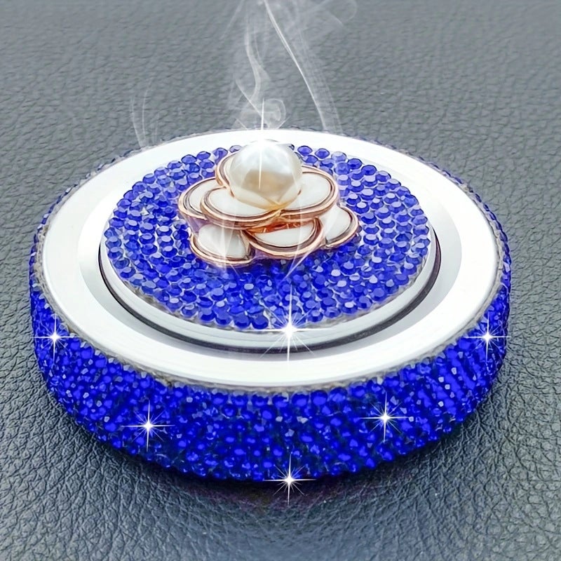 معطر جو السيارة بعطر صلب من سبائك الألومنيوم بتصميم حامل أكواب برائحة المسك الزهرية الطويلة الأمد - Image 1