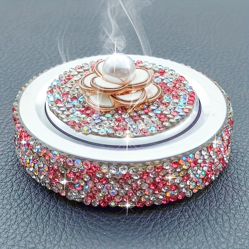 معطر جو السيارة بعطر صلب من سبائك الألومنيوم بتصميم حامل أكواب برائحة المسك الزهرية الطويلة الأمد - Image 3