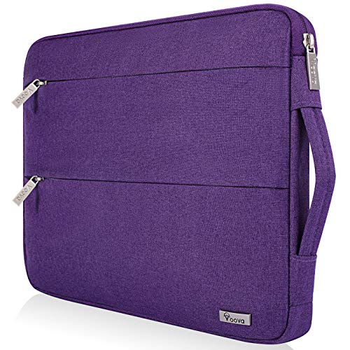 Voova 15.6 16 Inch Laptop Sleeve Case Compatible with MacBook Pro 16 M1/M2/M3/M4 Max 2019-2025, 15.6-16” Hp Lenovo Acer Asus, Waterproof Slim Computer Bag Cover with Handle, Purple - Image 1