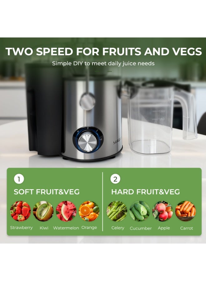 sokany Juicer Machines 1200W 1.5L Cold Press Juicer for Whole Vegetables and Fruits Slow Masticating juicer Easy to Clean Juice Extractor Machine High Juice Yield - Image 4