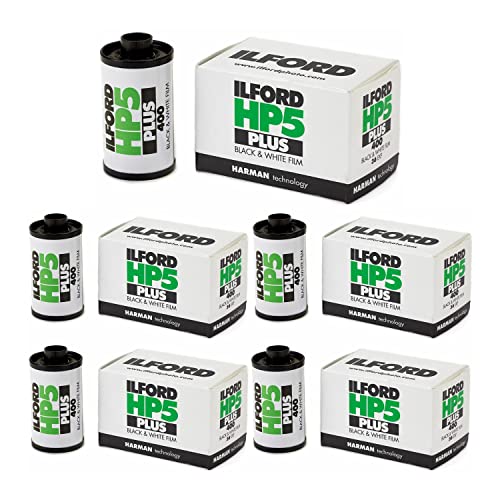 Ilford HP5 Plus, Black and White Print Film, 35mm, ISO 400, 36 Exposures (5 Pack) - Image 1