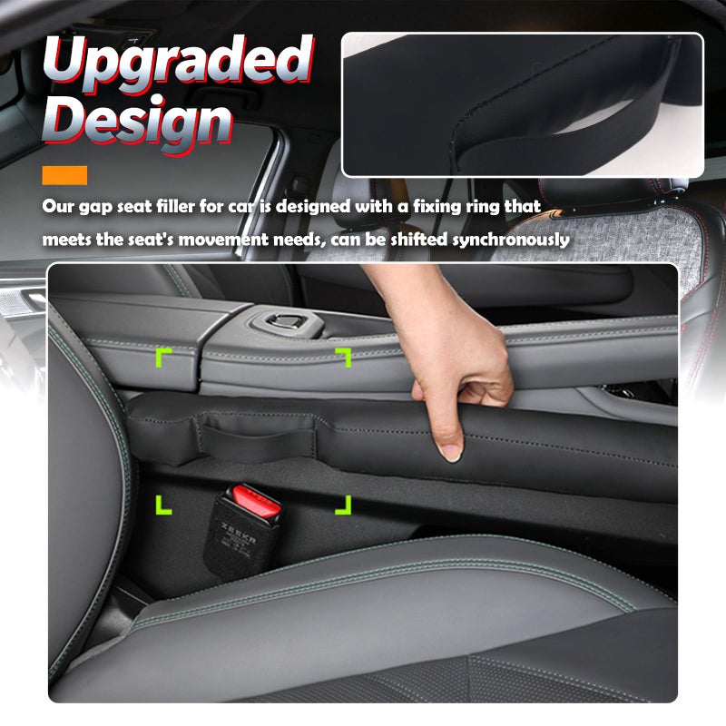 Aokdom 2026 Latest 2PCS Upgraded Car Seat Gap Filler with Fixing Ring,Elastic Car Gap Filler to Avoid Dropping Cell Phones/Keys,Essential Cars Gaps Seat Fillers Cars Accessories - Image 5