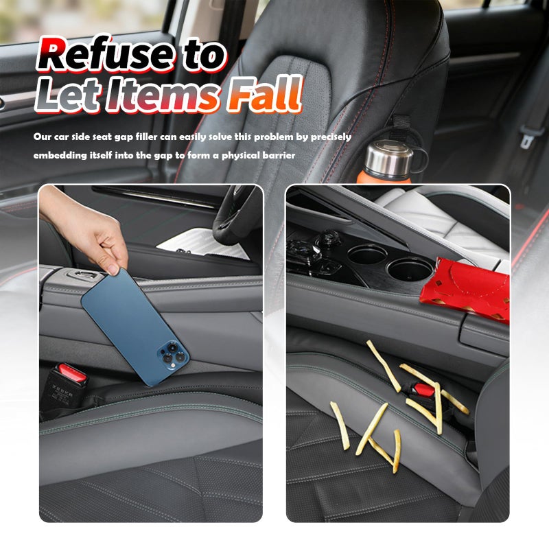 Aokdom 2026 Latest 2PCS Upgraded Car Seat Gap Filler with Fixing Ring,Elastic Car Gap Filler to Avoid Dropping Cell Phones/Keys,Essential Cars Gaps Seat Fillers Cars Accessories - Image 3