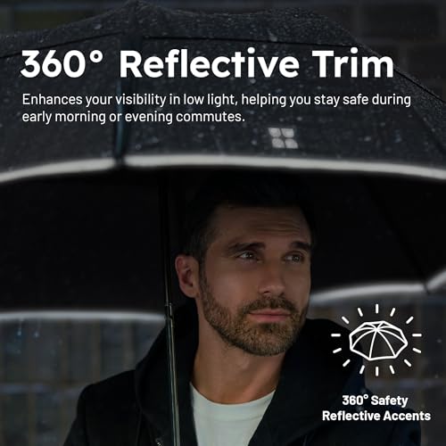 Weatherman Premium Collapsible Small Travel Umbrella Compact - Windproof, Resists Up to 55 MPH Winds - Foldable Travel Umbrellas for Rain & Wind - Easy Auto Open w/Strong Fiberglass Frame (Sage) - Image 5