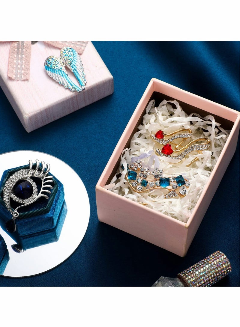 KASTWAVE Rhinestone Brooches, 4 Pcs Crystal Brooch Pins - Image 2
