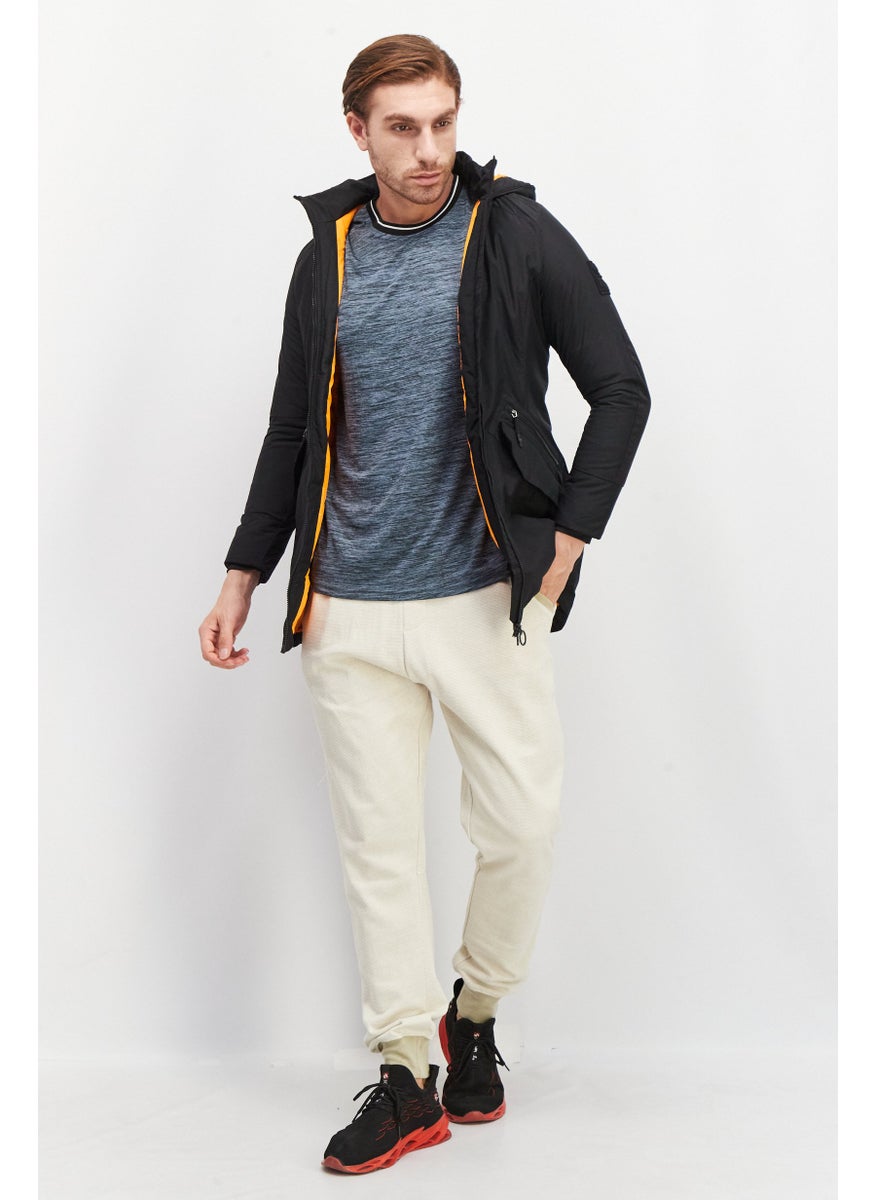 Reebok Men Sportswear Fit Hooded Long Sleeve Outdoor Jackets, Black  - Image 2