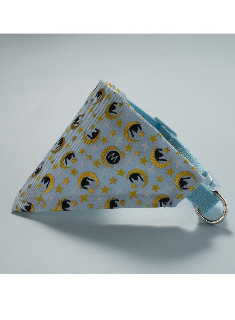 Arabian Moon-Star Cat Collars with Bandana - Adjustable 20-32cm, Islamic Design for Saudi Cats, Breathable Fabric for Hot Climate - Image 2