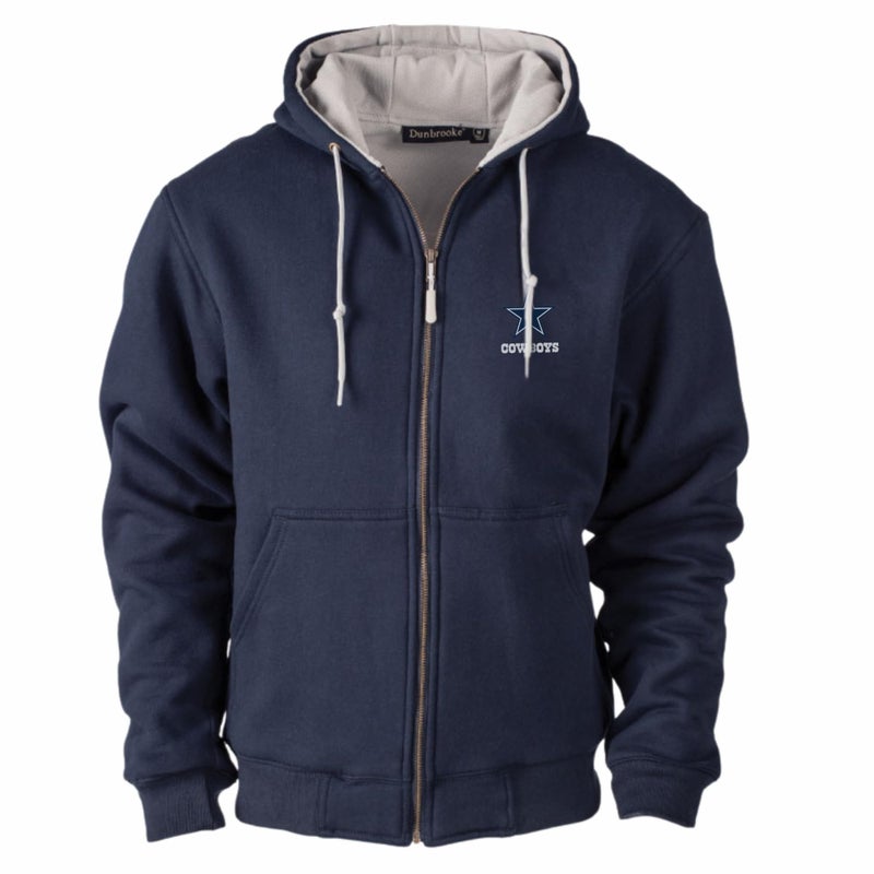 Dunbrooke Men's Navy Dallas Cowboys Craftsman Thermal Lined Full-Zip Hoodie