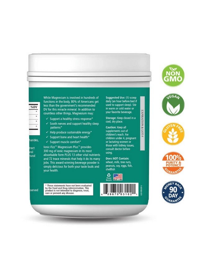 Pure Essence Labs Ionic Fizz Magnesium Plus, Anti-Stress Supplement Drink Powder, Gluten Free and Non-GMO Magnesium Powder (Mixed Berry, 12.06 Ounce (Pack of 1)) - Image 2
