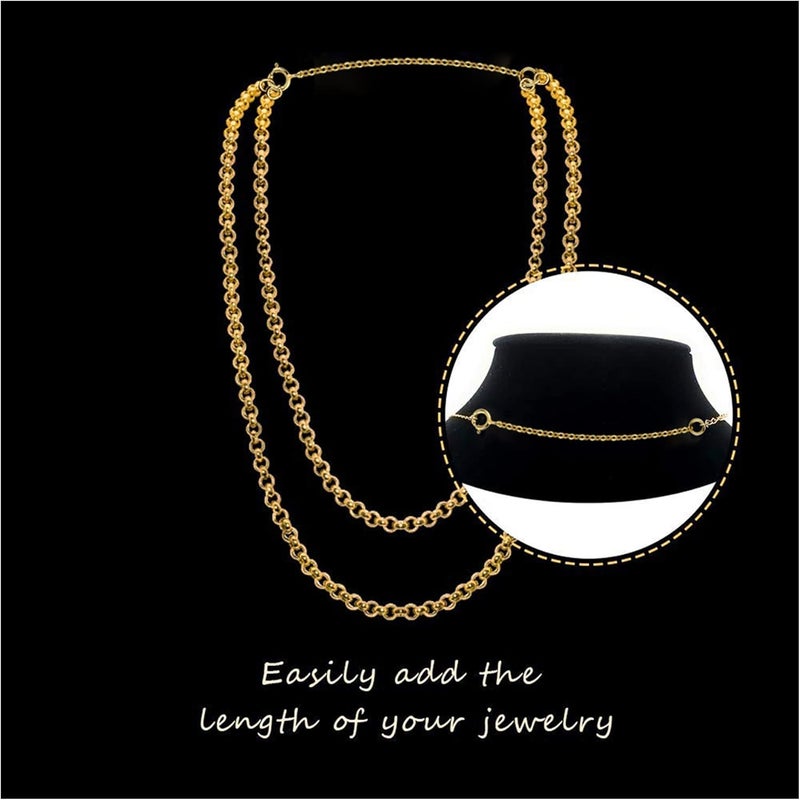 Lancharmed 3 Pcs 925 Sterling Silver Necklace Extenders for Women Durable Strong Removable Necklace Bracelet Anklet Extension Jewelry Making Chains - Image 4