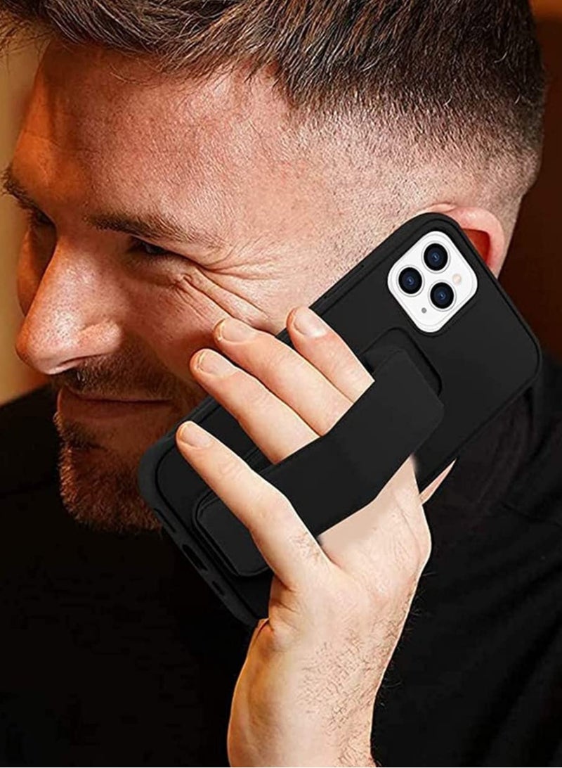 إلترازون Case for iPhone 15 Pro Max, Back Stand Case with Magnetic Holder, Magnetic Hand Grip Anti-fall Anti Scratch Shockproof Cover Case for iPhone 15 Pro Max (15 Pro Max, Gray) - Image 2