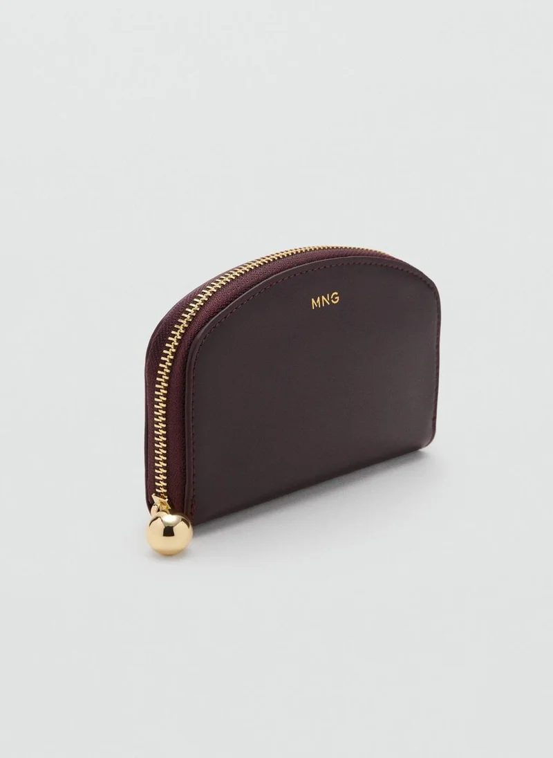 MANGO Medium wallet with mini-bead embellishment