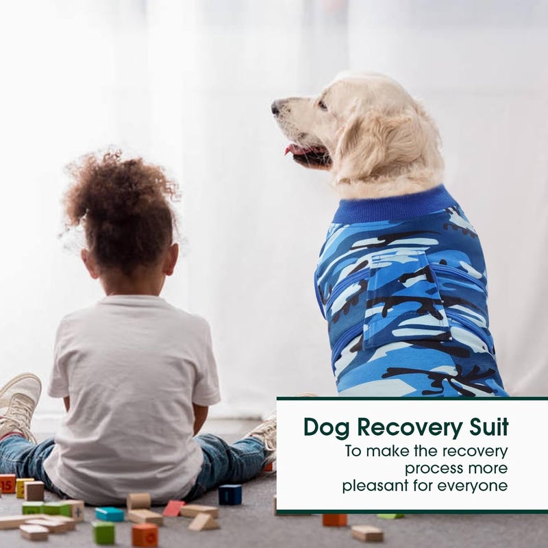 Kuoser Dog Surgery Recovery Suit, Professional Dog Recovery Suit Dog Surgical Recovery Suit Female Male, Anti-Licking Neutered Spay Onesie for Small Medium Large Dogs Puppy E-Collar &Cone Alternative - Image 5
