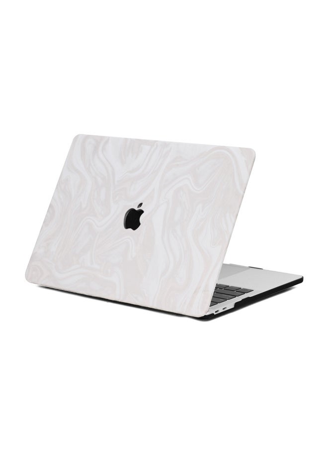 Generic - Macbook Protective Case Suede Apple Laptop Macbookair/pro Case Computer Protective Case-Color:HY12330-1008 White-Applicable Model:Flat Pro14(a2442/a2779/a2992/a2918/a3112/a3185/a3401) - Image 1