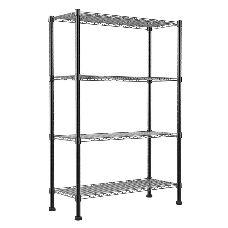 REGILLER 4Wire Shelving Metal Storage Rack Adjustable ShelvesStanding Storage Shelf Units for Laundry Bathroom Kitchen Pantry ClosetBlack141 D x 30 W x 54 H