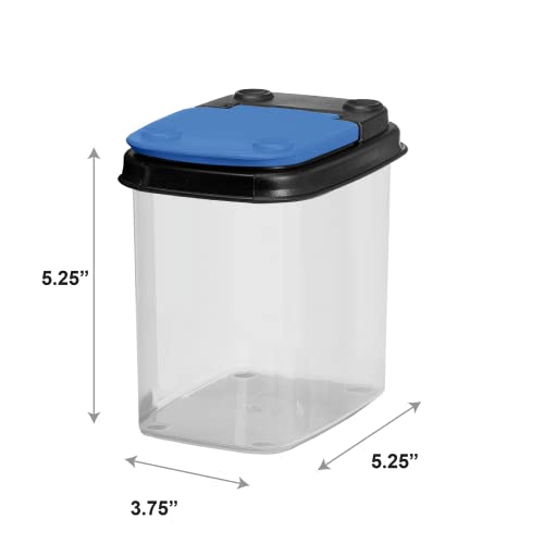 Buddeez Multi-Purpose Hardware Storage Bins Bits and Bolts Small Storage Containers, Hardware Organizers, Clear Containers With Blue Stackable Lids, Bolt and Screw Organizer (1 Quart - 8 Pack) - Image 4