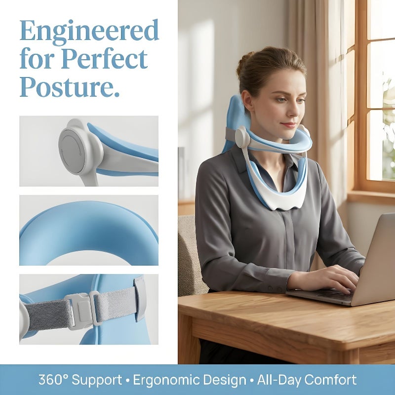 وسادة دعم عنق قابلة للتعديل 360° تصميم مريحي وضعية مريحة - Image 4