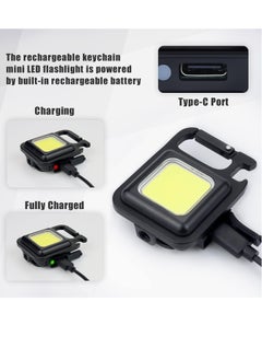 Emergency Light Tiokkss COB Small Flashlights Rechargeable 1000 Lumens Keychain Mini Flashlight 4 Light Modes Portable Pocket Light with Folding Bracket Bottle Opener and Magnet Base for Camping Fishi - pzsku/Z991DC225FAC4CC92EAA2Z/45/_/1699391524/82746bd3-7a7c-45a9-af1c-40c245b66c48