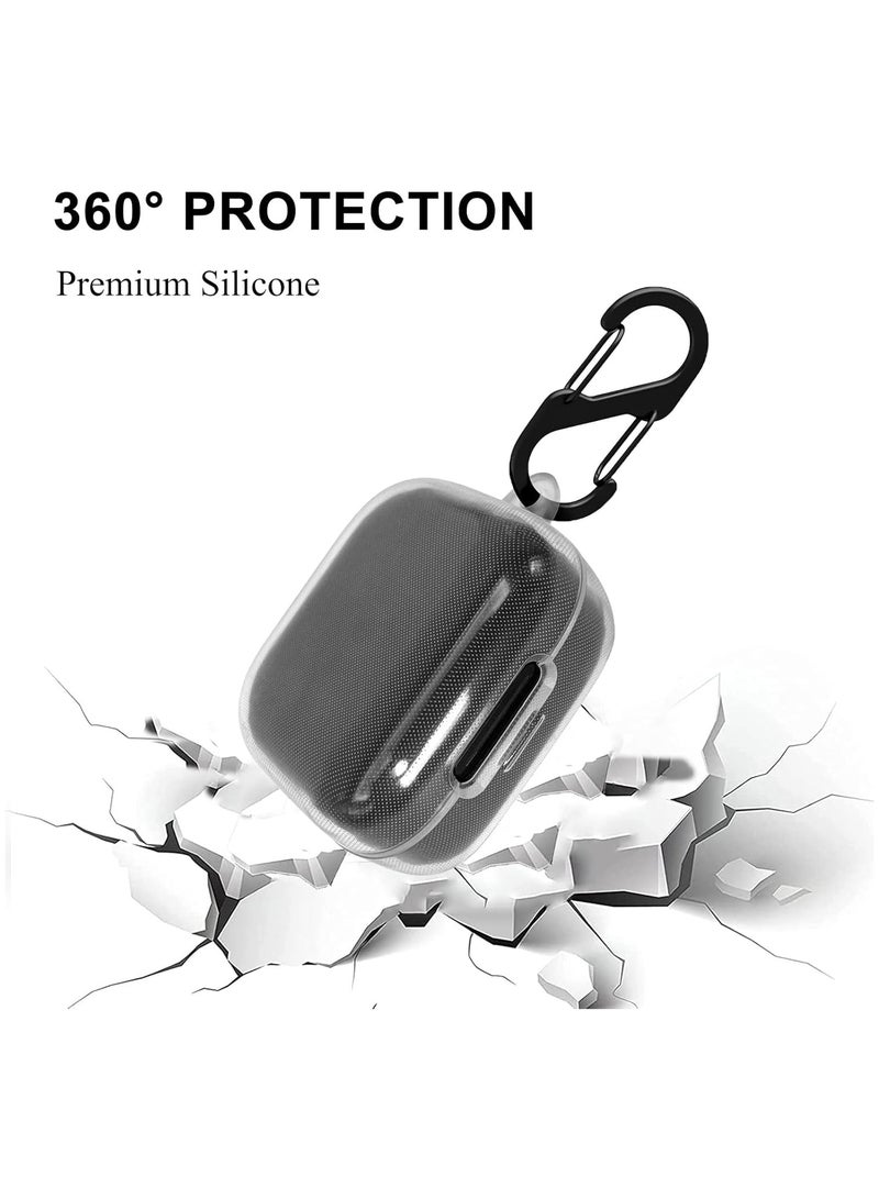 TPU Case for Anker Soundcore R50iNC/P30i, Shockproof Protective Earbuds Cover with Carabiner&Cleaning tools (Clear) - Image 3