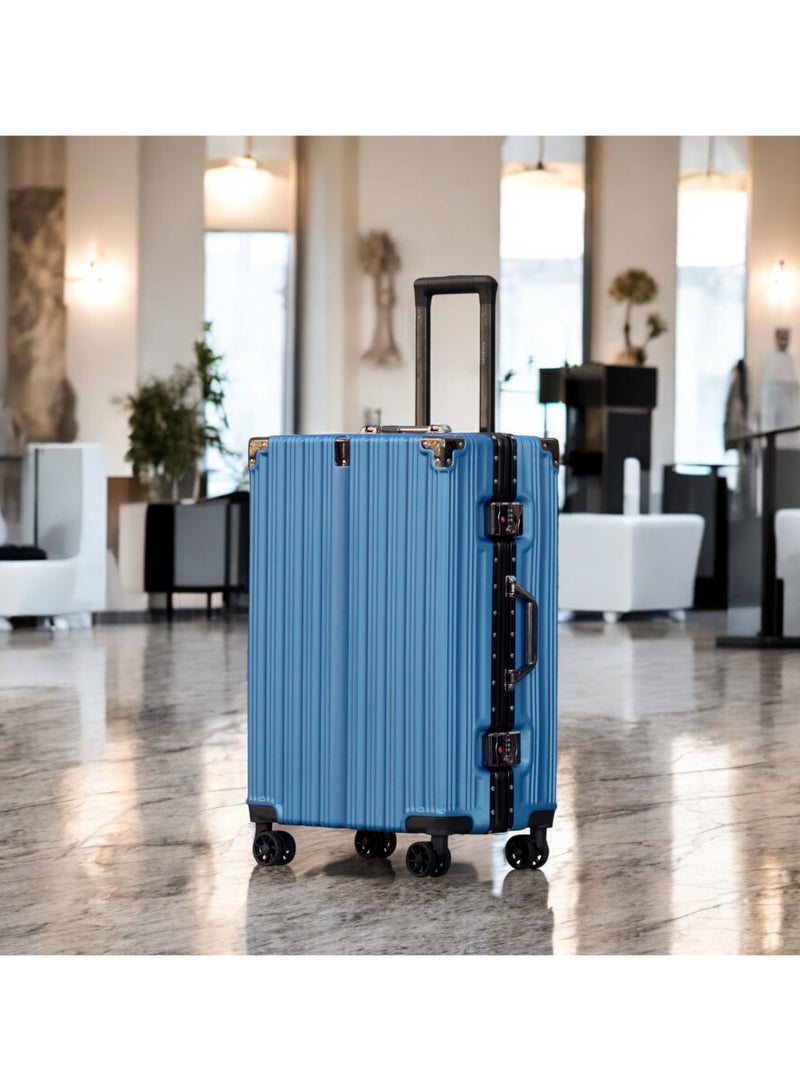 ZAAPPY Prosp 24 Inch (20-25KG) Checked In Aluminum Frame Unbreakable Fashion Travel Trolley Luggage, Polycarbonate Hard Shell Suitcase with 360° Double Spinner Wheels - Image 2