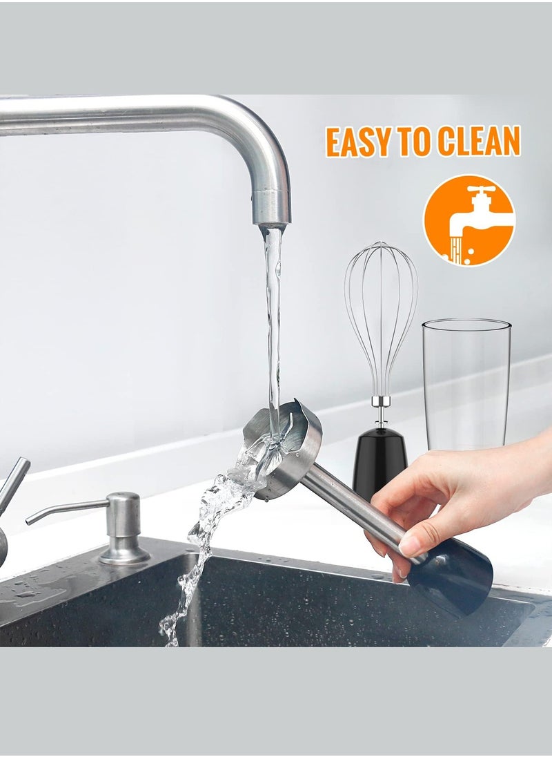 ET-LIFE - 1100W 5-in-1 Hand Blender Chopper Whisker Mixer with 12 Speed | Durable Stainless Steel Blade & Removable Stick | Comes with 600ml beaker, 500ml Chopper HB-2080 - Image 1