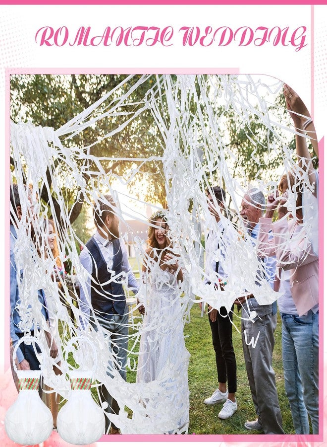 Poen مجموعة بوين من 150 قطعة من شرائط التزيين الورقية - شرائط يدوية بدون فوضى، مفرقعات ورقية للاحتفالات برأس السنة وأعياد الميلاد وحفلات الزفاف (أبيض) - Image 4