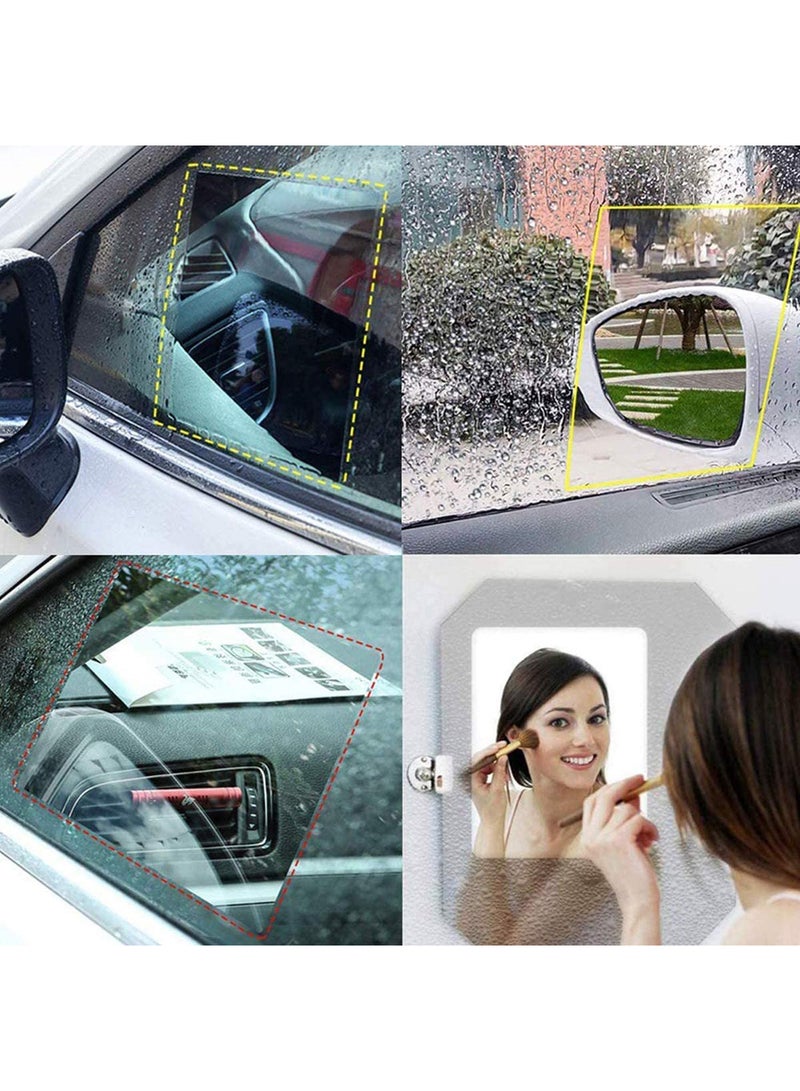 SOLARAE Car Rearview Mirror Film, Anti Fog, Anti Glare, Anti Scratch, Anti Mis, Rainproof Waterproof, HD Nano Clear Protective Sticker Film for Car Mirrors, Side Windows, Safe Driving - Image 2
