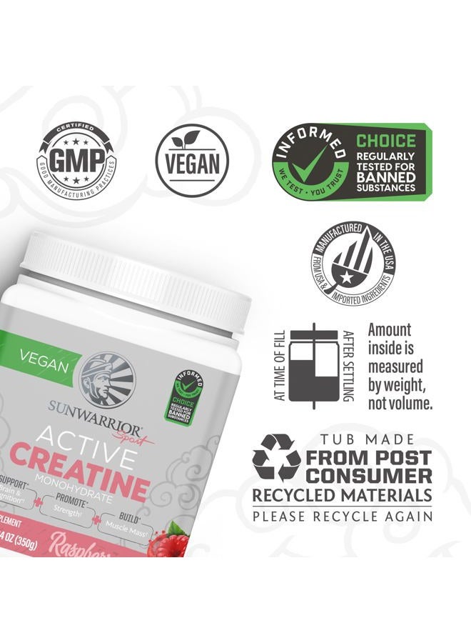 ZYRTEC Creatine Monohydrate Powder Micronized PreWorkout Recovery Supplement | Support Muscle Building Strength Training Cognition | Vegan & Keto Friendly Easily Mixes (50 Servings) Raspberry Flavored - Image 2