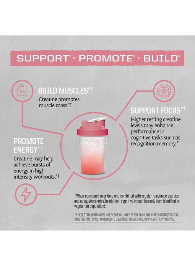ZYRTEC Creatine Monohydrate Powder Micronized PreWorkout Recovery Supplement | Support Muscle Building Strength Training Cognition | Vegan & Keto Friendly Easily Mixes (50 Servings) Raspberry Flavored - Image 3