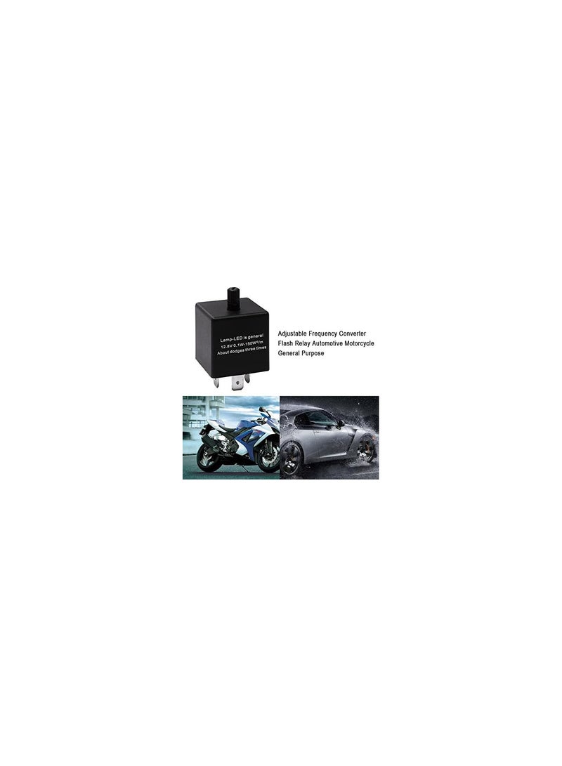 GGOOT Adjustable Frequency Flashers Car Motorcycle Universal Waterproof Relay With LED Turn Signal Light  - Image 2