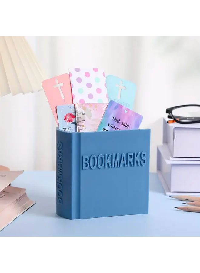Red Book Shaped Bookmark Holder Storage Box and Desk Organizer for Home Office - Image 4