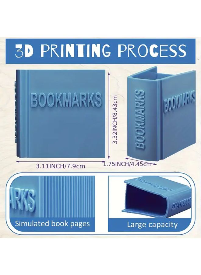 Red Book Shaped Bookmark Holder Storage Box and Desk Organizer for Home Office - Image 3