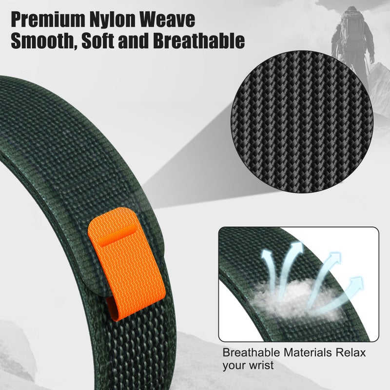 ANCOOL حزام ANCOOL متوافق مع Garmin Fenix 7X/6X/5X، أحزمة نايلون سهلة التركيب 26 مم لـ Garmin Fenix 3/5X Plus/6X Pro/Tactix Delta/Enduro 2 (أسود) - Image 4