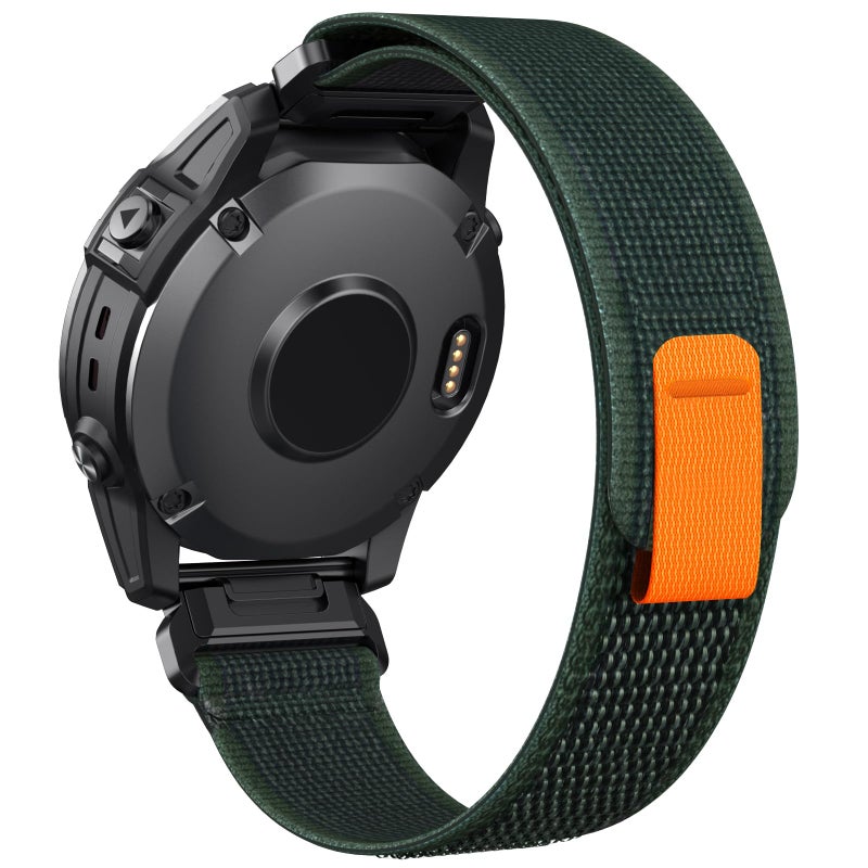 ANCOOL حزام ANCOOL متوافق مع Garmin Fenix 7X/6X/5X، أحزمة نايلون سهلة التركيب 26 مم لـ Garmin Fenix 3/5X Plus/6X Pro/Tactix Delta/Enduro 2 (أسود) - Image 1