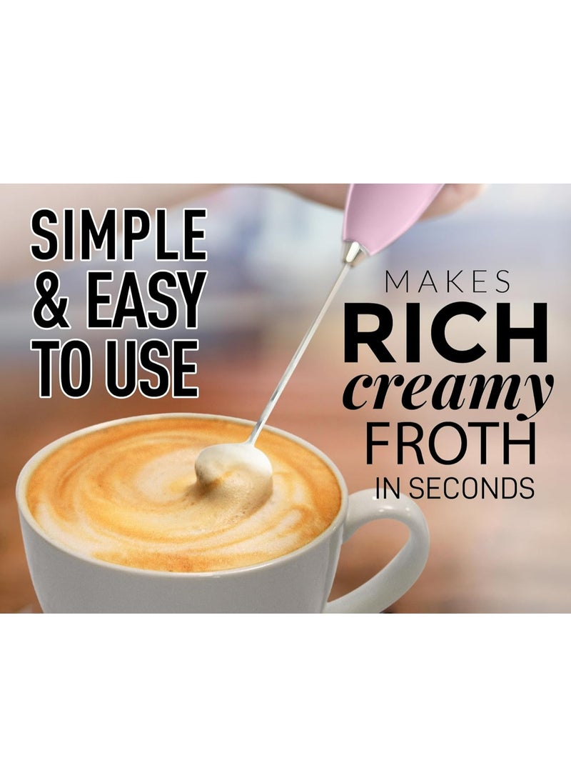 MODERN HOME - Milk Frother Handheld With a special stainless steel holder, Foam Maker for Lattes, Whisk Drink Mixer for Coffee, Mini Foamer for Cappuccino, Frappe, Matcha And Hot Chocolate - Image 1