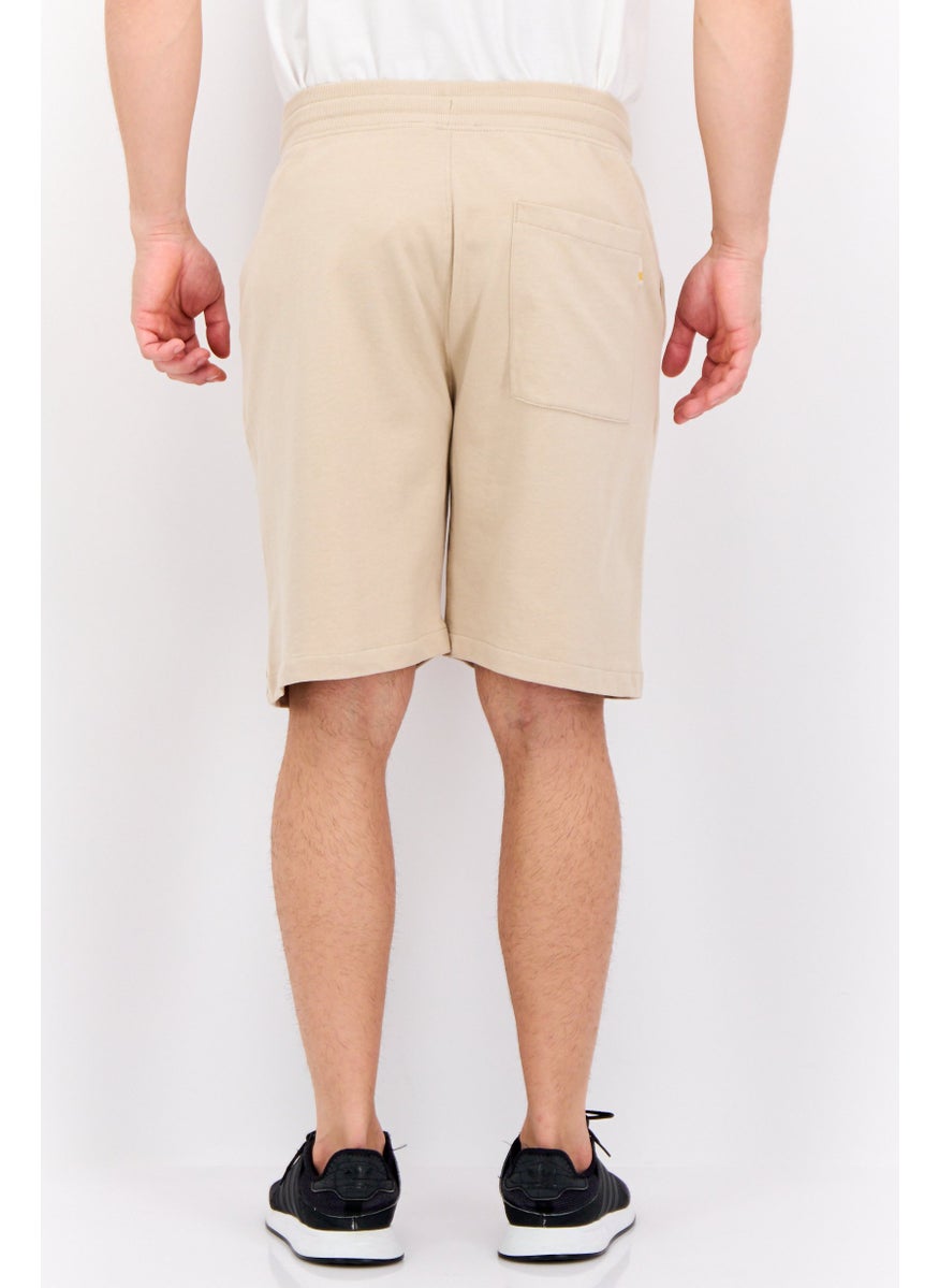 Gazzarrini Men Printed Side Pocket Basic Shorts, Beige  - Image 2
