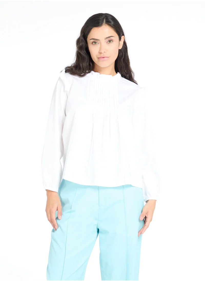 The Label Life Ivory Pintuck Blouse