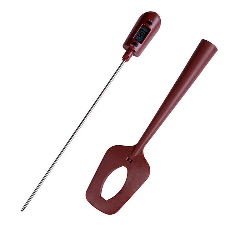 Aracoware Silicon Candy Thermometer Digital Spatula Thermometer Professional Durable deep Frying Instant Read Temperature Reader and Stirrer for Kitchen Cooking,Baking BBQ, Candy,Chocolate,Sauce, Jam - Image 1