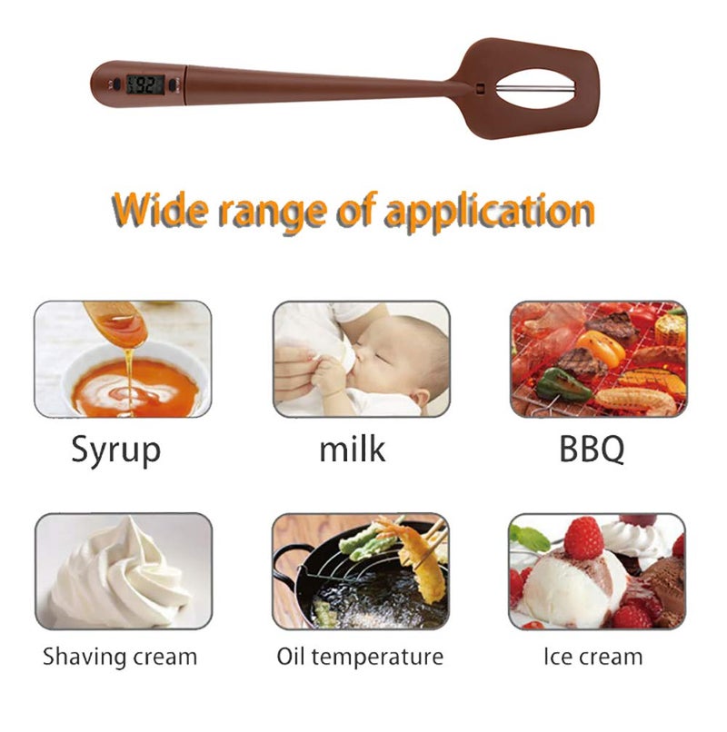 Aracoware Silicon Candy Thermometer Digital Spatula Thermometer Professional Durable deep Frying Instant Read Temperature Reader and Stirrer for Kitchen Cooking,Baking BBQ, Candy,Chocolate,Sauce, Jam - Image 4