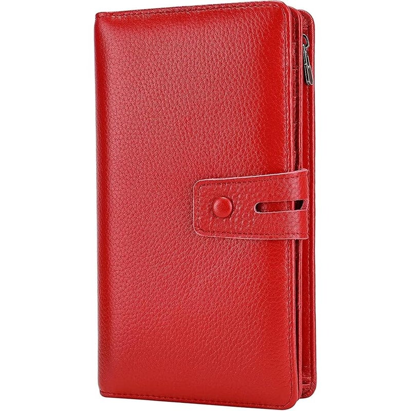 ITSLIFE Womens Wallet,Large Capacity RFID Blocking Leather Wallets Credit Cards Organizer Ladies Wallet with Checkbook Holder - Image 1