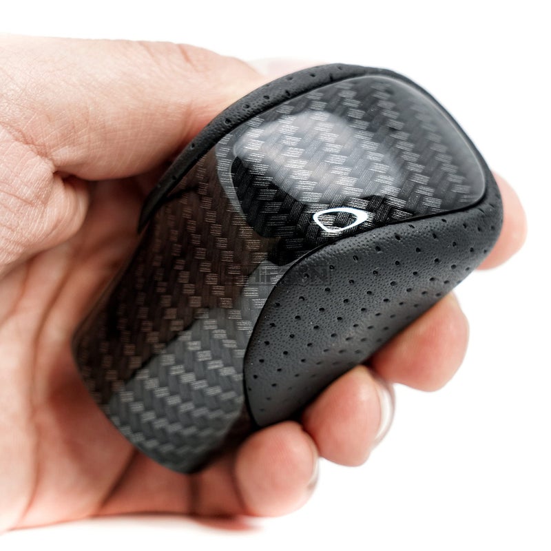 SHIFTIN Gear Shift Knob Shifter for Lexus ES GS GX is NX RC RX 200t 300 350 3450h 450hL 350L (Punched Black Leather/Carbon Pattern) - Image 3