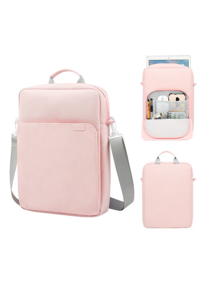 Crossbody Tablet Bag Waterproof Keyboard Large Capacity IPad Storage 13-inch Tablet Bag Storage Bag Portable-Color:Pink-Size:11.6inch - Image 1