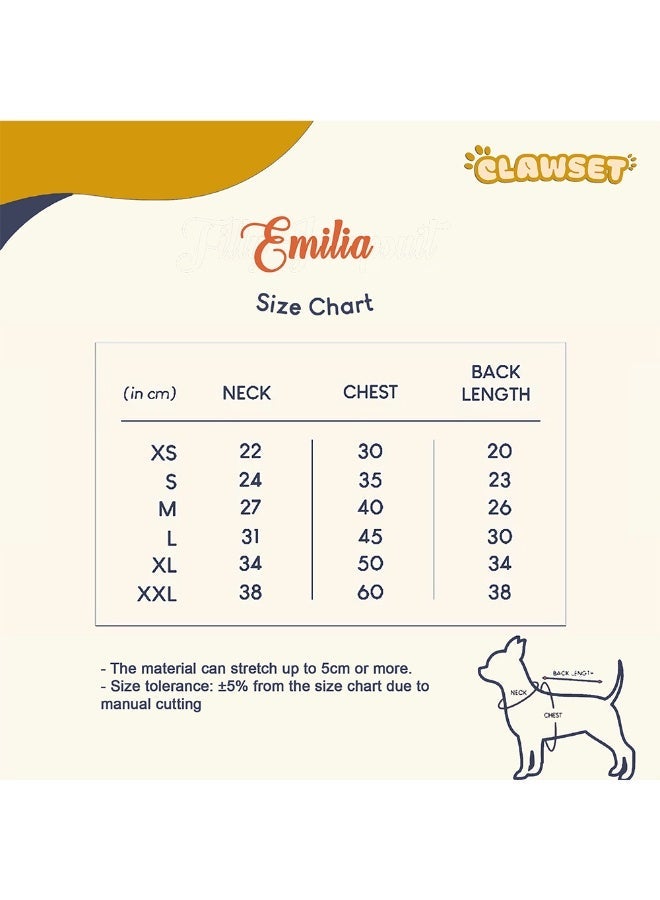 CLAWSET Blue Emilia Dress For Cats Dogs Pets Apparel Pet Clothes Pet Shirts Pet Fashion Soft Pet Clothes Lightweight Pet Fashion - Image 3