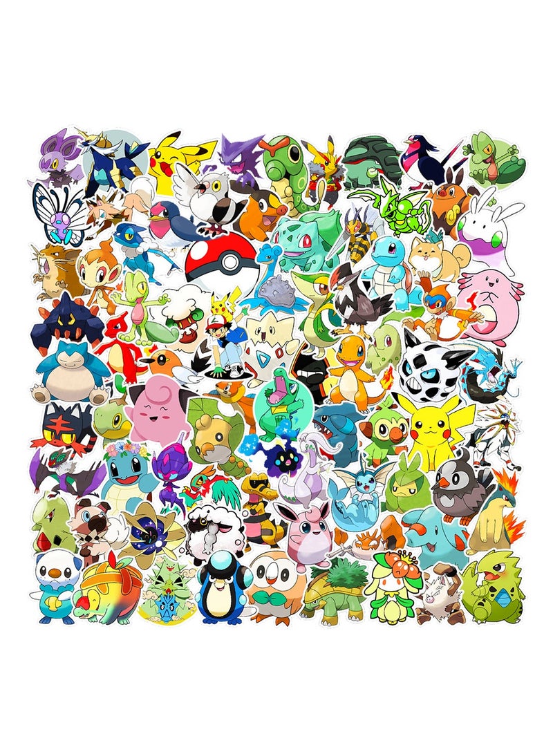 100-Piece Pokemon  Anime Stickers Waterproof Vinyl Stickers for Journal Scrapbook Laptop - Image 1