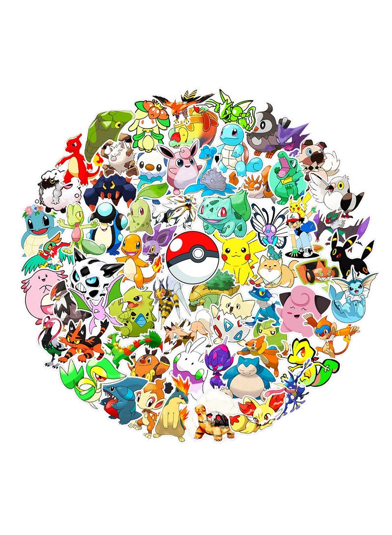 100-Piece Pokemon  Anime Stickers Waterproof Vinyl Stickers for Journal Scrapbook Laptop - Image 2