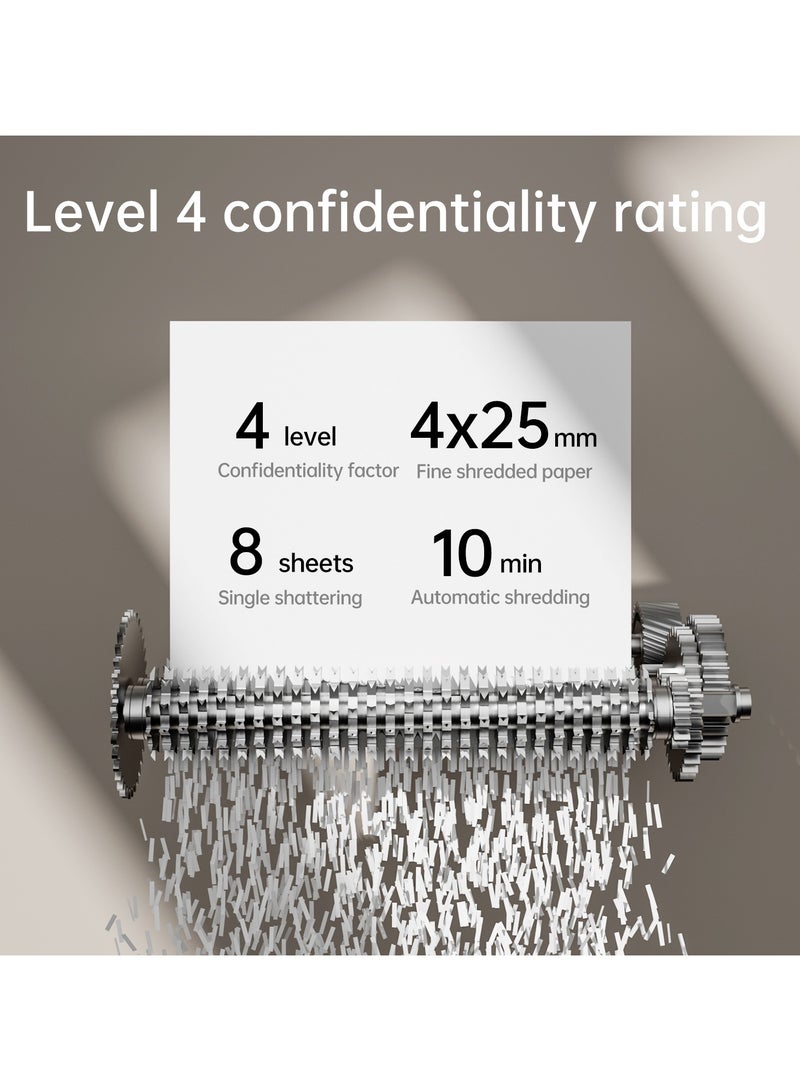 ديلي آلة تمزيق ورق ET023 بسعة 8 أوراق، مدة تشغيل 10 دقائق، وسعة 15 لتر – مثالية للاستخدام المكتبي - Image 3