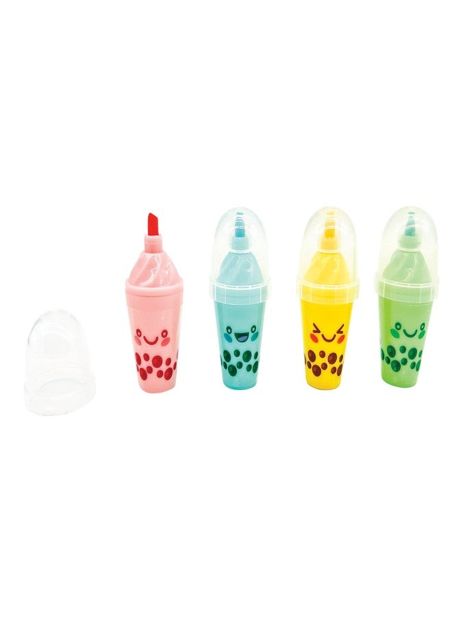 Geddes Raymond Geddes Anime Boba Tea Cute Highlighters (24 per Bag) - Chisel Tip Book Highlighters - Ideal Fun School Supplies - Image 2