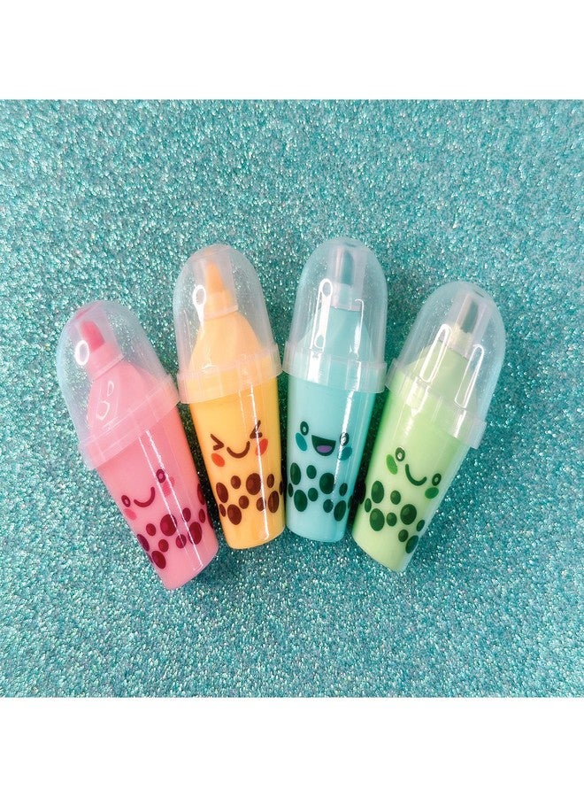 Geddes Raymond Geddes Anime Boba Tea Cute Highlighters (24 per Bag) - Chisel Tip Book Highlighters - Ideal Fun School Supplies - Image 4